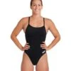Maillot De Bain Arena Femme Team Dos Challenge Uni Noir Et Blanc