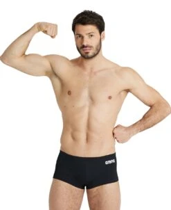 Short De Bain Taille Basse Arena Homme Team Uni Noir