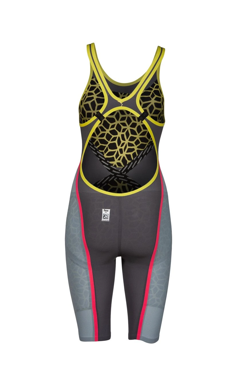 Combinaison De Natation Femme Arena Carbon Ultra Dos Ouvert Dark Grey/ Fluo Yellow – Image 4