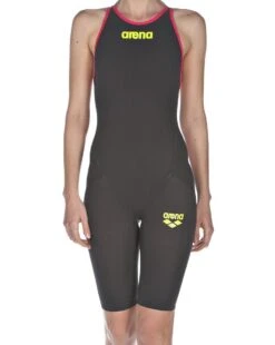 Combinaison De Natation Femme Arena Carbon Flex Vx Dos Ouvert Dark Grey / Fluo Red