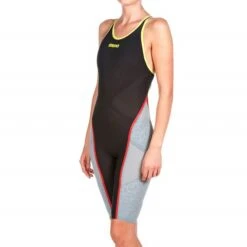 Combinaison De Natation Femme Arena Carbon Ultra Dos Ouvert Dark Grey/ Fluo Yellow