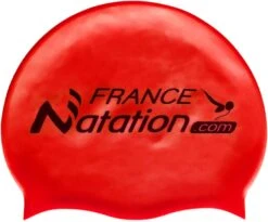Bonnet Silicone De Natation France Natation Rouge