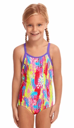 Maillot De Bain Funkita Enfant Fille Splat Stat Rose